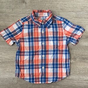 Baby Gap orange and blue plaid size 2 yrs